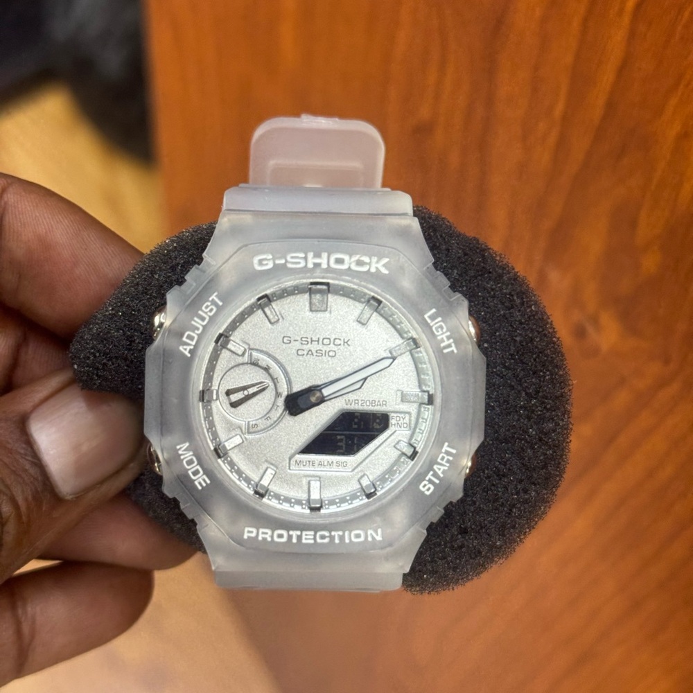 G-Shock Frosted White Transparent Resin Watch